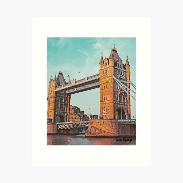 Item preview, Tower Bridge London Print Art designed and sold by sourirebox.