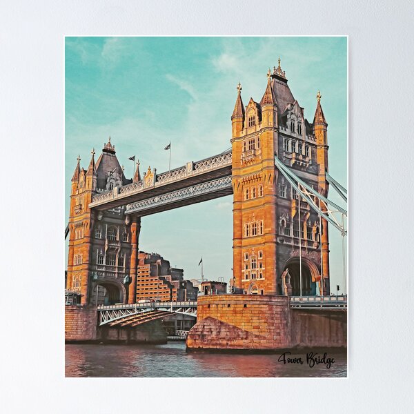 Item preview, Tower Bridge London Print Art designed and sold by sourirebox.