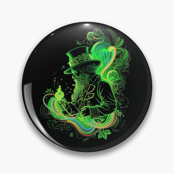 Item preview, A man with a long beard wearing a green top hat, digital art, St. Patrick Day designed and sold by digitaldreamHD.