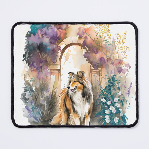 Item preview, Cute Rough Collie Dog Owner Gift - Watercolor Illustration designed and sold by Shmueli Bell.