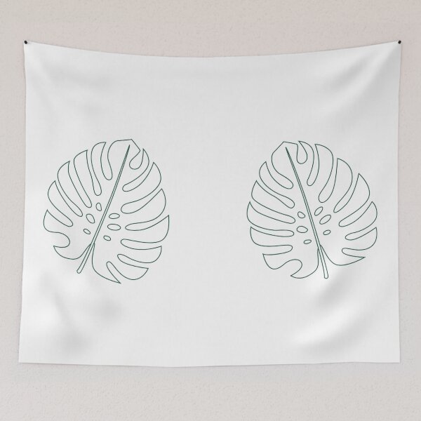 Item preview, Monstera Leaf Planty Boobies designed and sold by AllPunAndGames.