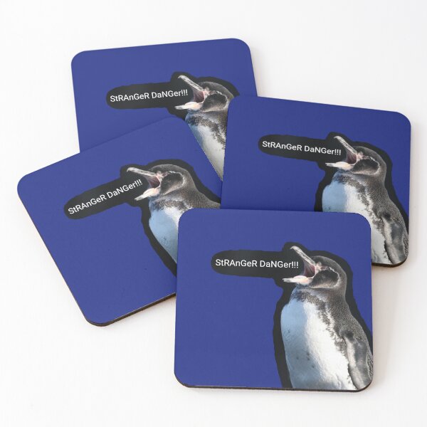 Item preview, Galapagos Penguin Stranger Danger (Blue #0f1d7b) designed and sold by SBPenguins.