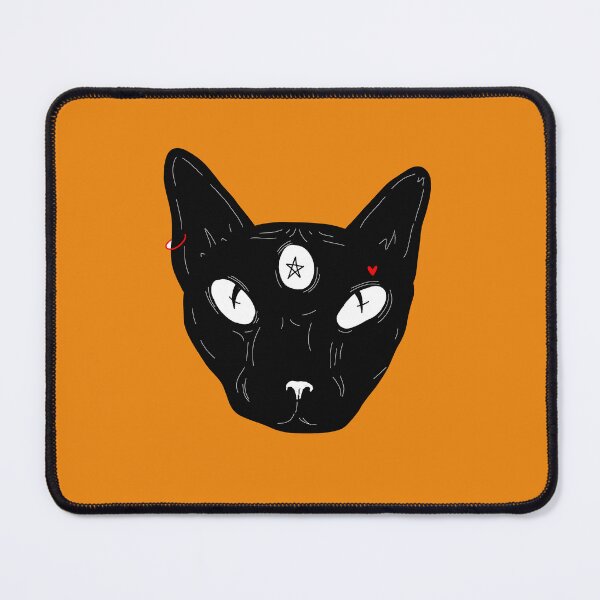 Item preview, Cats - Witch - Catagram - Cat Pentagram - Occult - Coven - in White designed and sold by WishingInkwell.