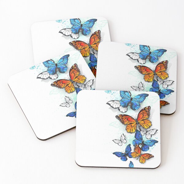 Item preview, Flying Butterflies Morpho and Monarch designed and sold by Blackmoon9.