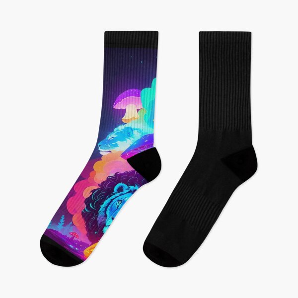 Item preview, Bioluminescent Lion x Mushroom Fantasy Art Aesthetic designed and sold by AI-INK.