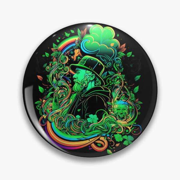 Item preview, A man with a long beard wearing a green top hat, digital art, St. Patrick Day designed and sold by digitaldreamHD.