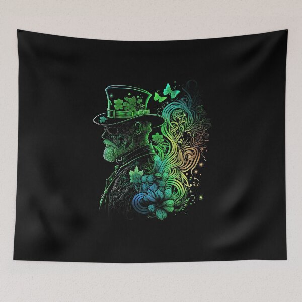 Item preview, Full Length Portrait Of A Long Beard Man With Top Hat, St. Patrick Day designed and sold by digitaldreamHD.