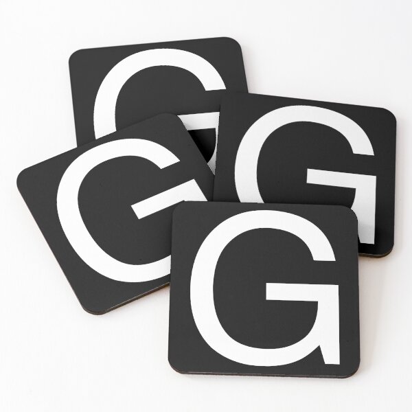 Item preview, Helvetica G in white designed and sold by winterwinter.