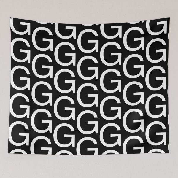 Item preview, Helvetica G in white designed and sold by winterwinter.