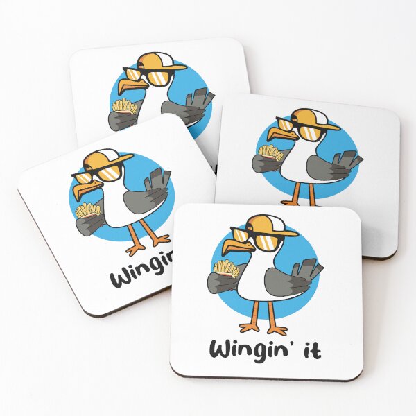 Item preview, Winging it seagull with fries (on light colors) designed and sold by messy-nessie.