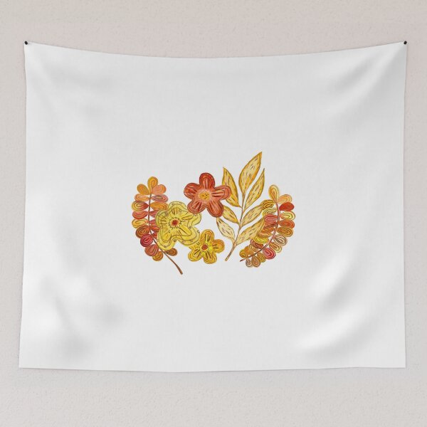 Item preview, Flower textured set sketch a watercolor design designed and sold by Yana Mustafina | Boho Soulful Designs.