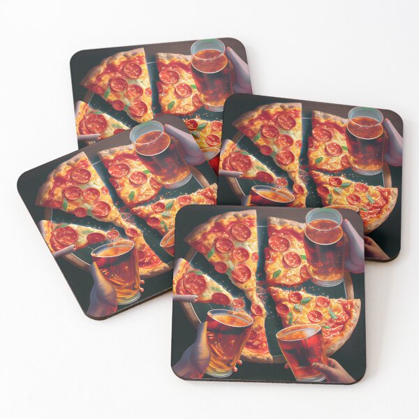 Item preview, Cheers to Pizza Night Digital Painting designed and sold by CodeAndColors.