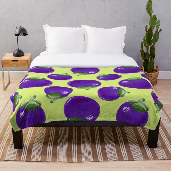 Item preview, Tropical exotic watercolor fruit mangosteen designed and sold by Nattalu.