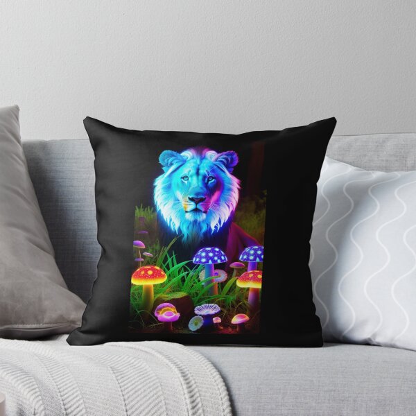 Item preview, Bioluminescent Lion x Mushroom Fantasy Art Aesthetic designed and sold by AI-INK.