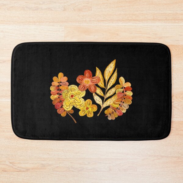 Aperçu de l'œuvre Flower textured set sketch a watercolor design black créée et vendue par Yana Mustafina | Boho Soulful Designs.