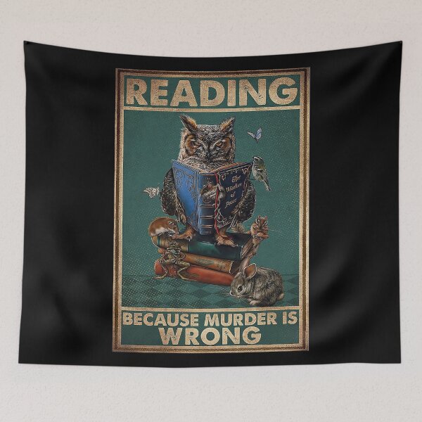 Item preview, Book Reading Because Murder Is Wrong designed and sold by Delmonico2022.