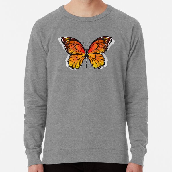 Orange butterfly sweatshirt sales