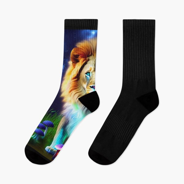 Item preview, Bioluminescent Lion x Mushroom Fantasy Art Aesthetic designed and sold by AI-INK.