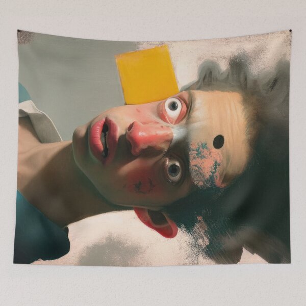 Item preview, Abstract Portrait of a Man designed and sold by aiko-art.