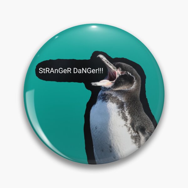 Item preview, Galapagos Penguin Stranger Danger (Teal #03A096) designed and sold by SBPenguins.