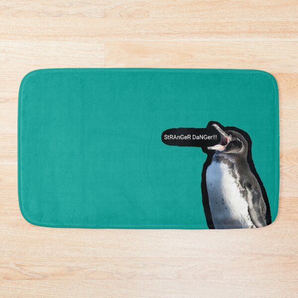 Item preview, Galapagos Penguin Stranger Danger (Teal #03A096) designed and sold by SBPenguins.
