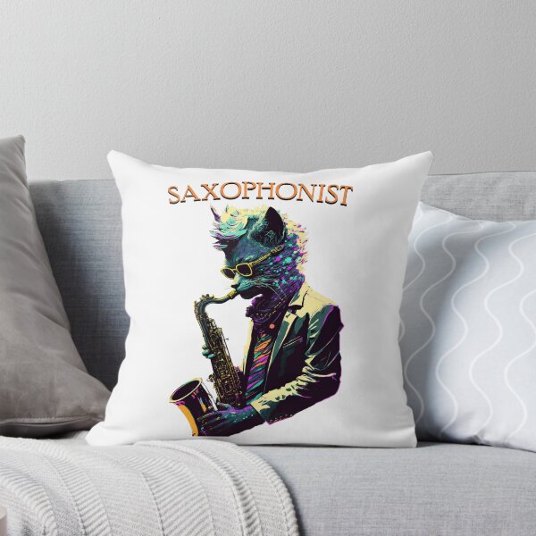Item preview, Saxophone Cat | Pop Art | Jazz Saxophonist designed and sold by mtperspective.