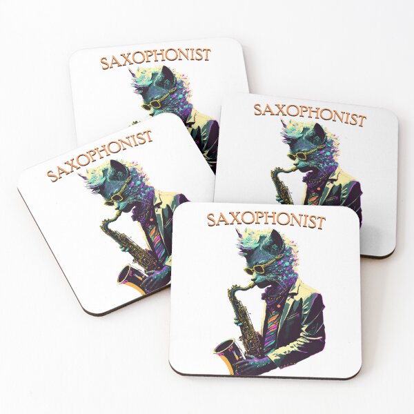 Item preview, Saxophone Cat | Pop Art | Jazz Saxophonist designed and sold by mtperspective.