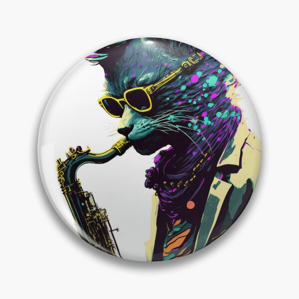 Item preview, Saxophone Cat | Pop Art | Jazz Saxophonist designed and sold by mtperspective.
