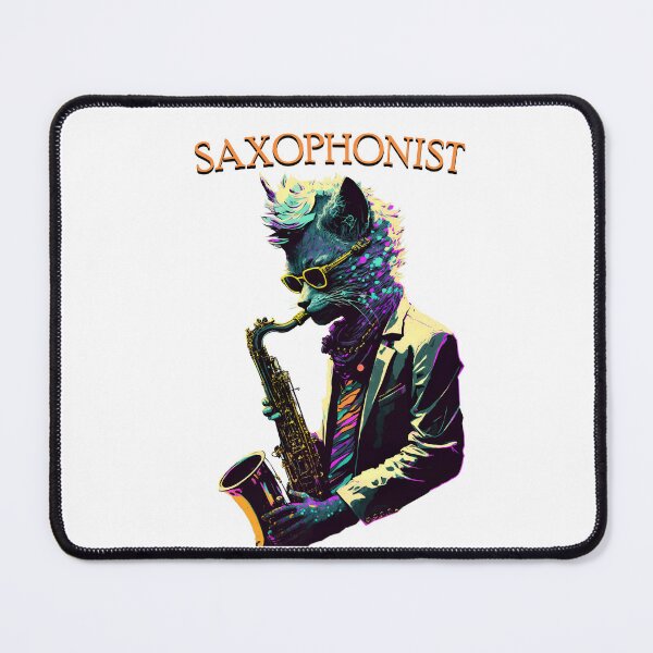 Item preview, Saxophone Cat | Pop Art | Jazz Saxophonist designed and sold by mtperspective.
