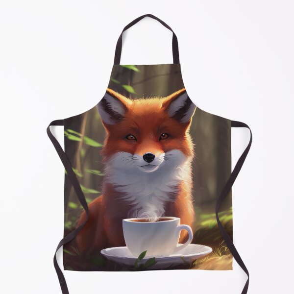 Item preview, Fox with a mug cup of morning coffee designed and sold by akwl-design.