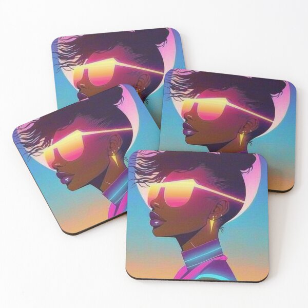 Item preview, 80s Synthwave Hot Black Girl designed and sold by RESToRAPTOR.