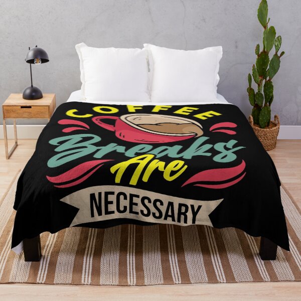 Item preview, Coffee Breaks are Necessary Typography Quotes designed and sold by halleinstyle.