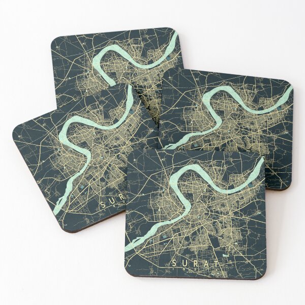Item preview, Surat City Map of Gujarat, India - Summer designed and sold by deMAP.