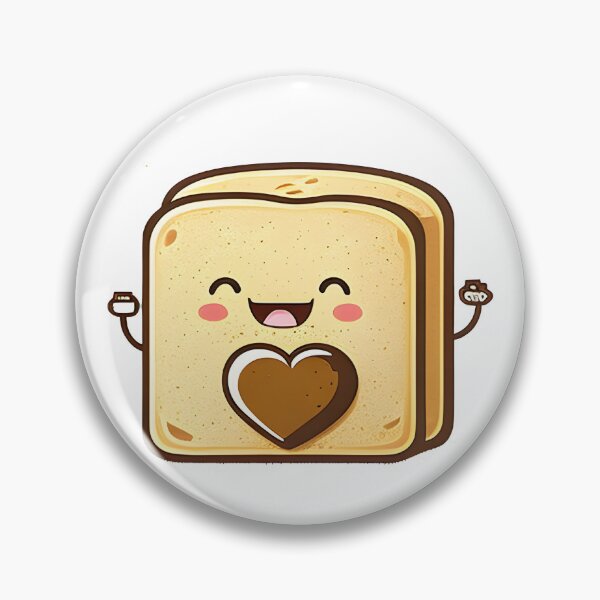 Item preview, Cute happy funny kawaii toast designed and sold by KawaiiFoodArt.