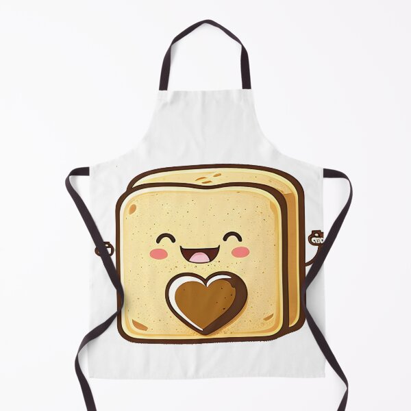 Item preview, Cute happy funny kawaii toast designed and sold by KawaiiFoodArt.