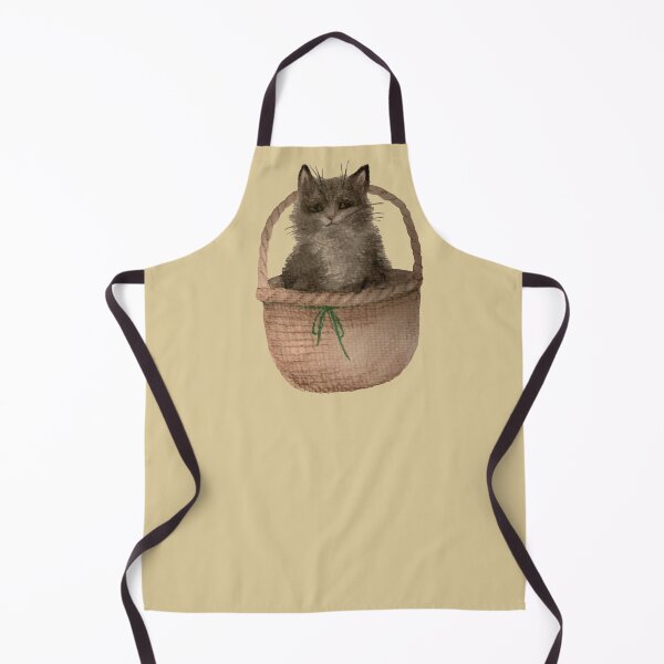 Item preview, Sleepy kitten in basket designed and sold by Liliumfineart.