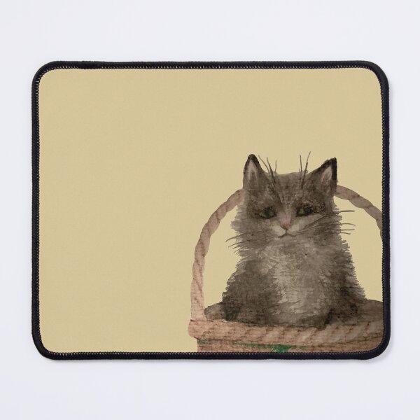 Item preview, Sleepy kitten in basket designed and sold by Liliumfineart.