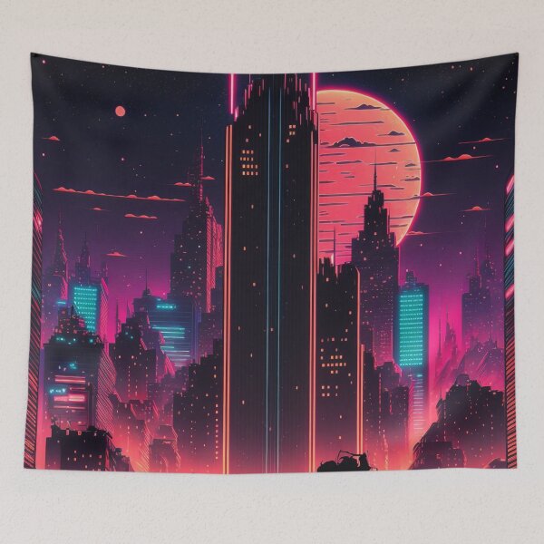 Item preview, Synthwave City By Night designed and sold by Nightarcade.