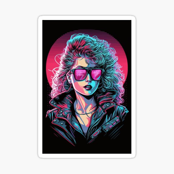 Item preview, 80s Synthwave Cool Girl designed and sold by RESToRAPTOR.