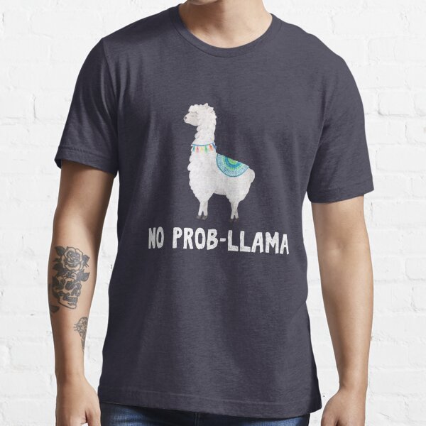 No Prob Llama Adult Mens Summer T Shirt and Sport Jean Hat 