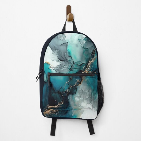 Item preview, Teal Tides - Abstract Alcohol Ink Art designed and sold by inkvestor.