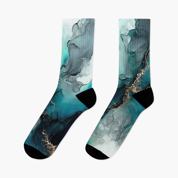 Item preview, Teal Tides - Abstract Alcohol Ink Art designed and sold by inkvestor.