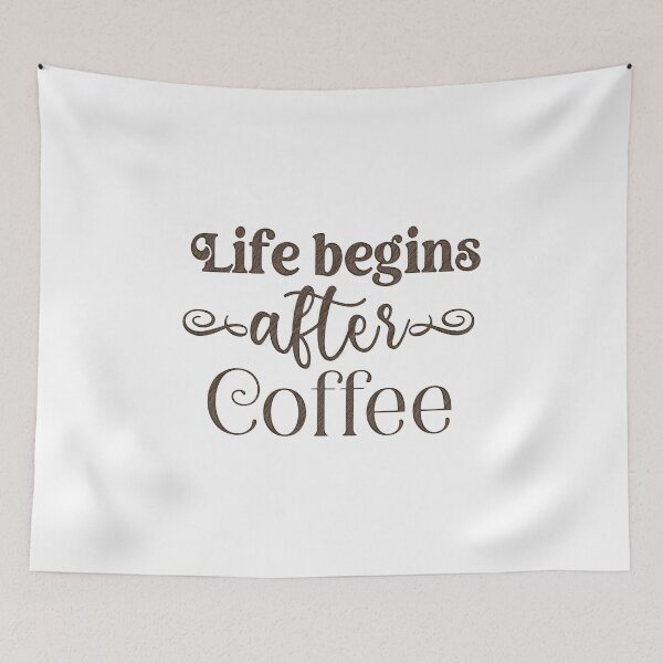 Item preview, Life Begins After Coffee - Quote Design designed and sold by RedArtsDesign.