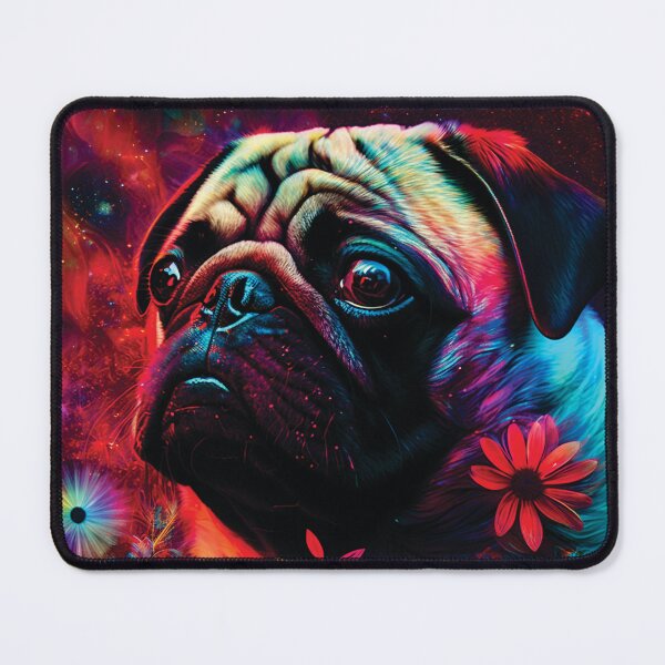 Item preview, Pug stardust portrait designed and sold by HookedOnDogz.