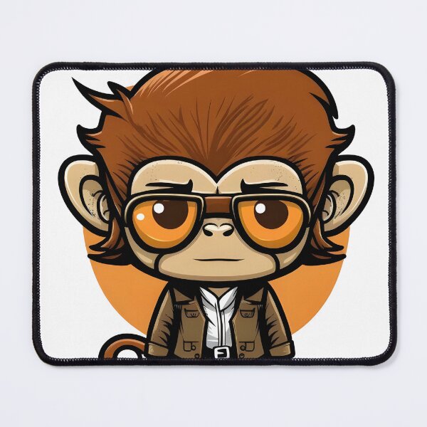 Item preview, Hipster Monkey - Cartoon designed and sold by AgitProPrints.
