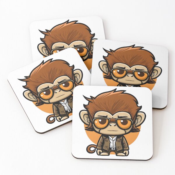 Item preview, Hipster Monkey - Cartoon designed and sold by AgitProPrints.