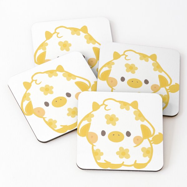 Item preview, Cute happy flower cow yellow designed and sold by PeonyandlillyId.