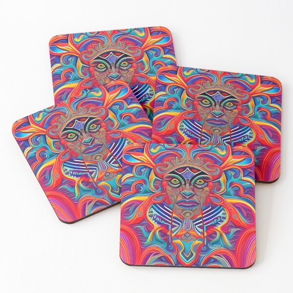 Item preview, New World Gods (7) - Mesoamerican Inspired Psychedelic Art designed and sold by TheThirdEye.