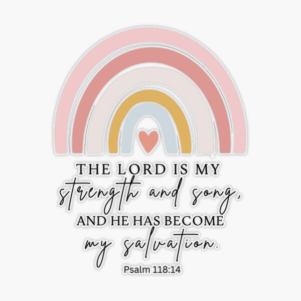 Checkbook Cover Lord Is My Strength & My Song Psalm 118:14