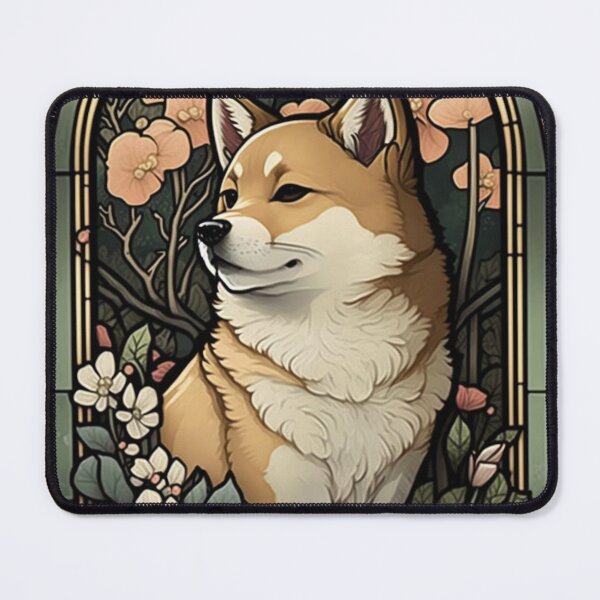 Item preview, Shiba Inu Japanese Dog - Art Nouveau Style designed and sold by ArtNouveauChic.